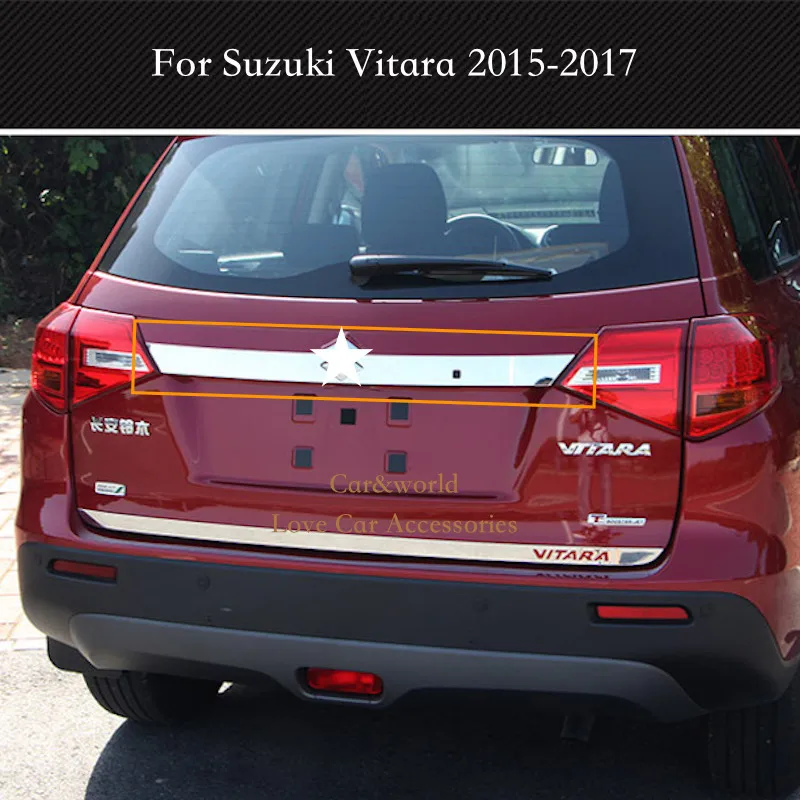 Внешняя крышка багажника из нержавеющей стали для 2015-2020 Suzuki Vitara аксессуары