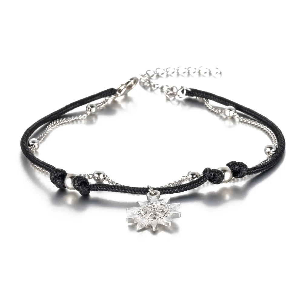 Женские винтажные Многослойные ботильоны с бусинами FAMSHIN Boho модные хлопковые