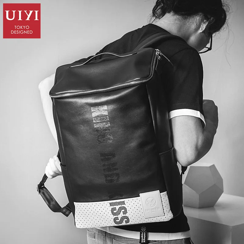 UIYI бренд мужской рюкзак из искусственной кожи мужские функциональные сумки