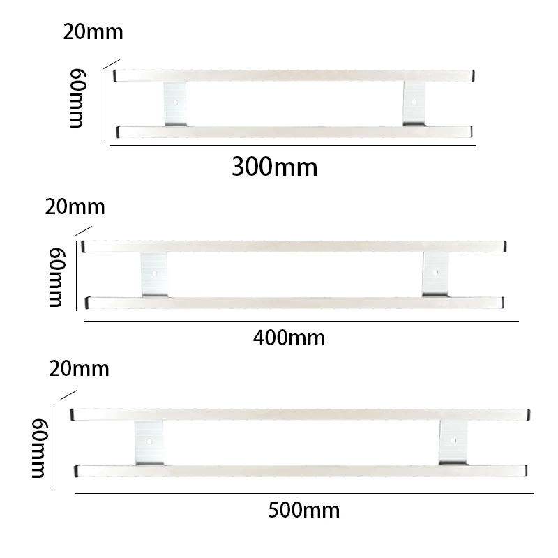 Подставка для ножей настенный двойной держатель из нержавеющей стали