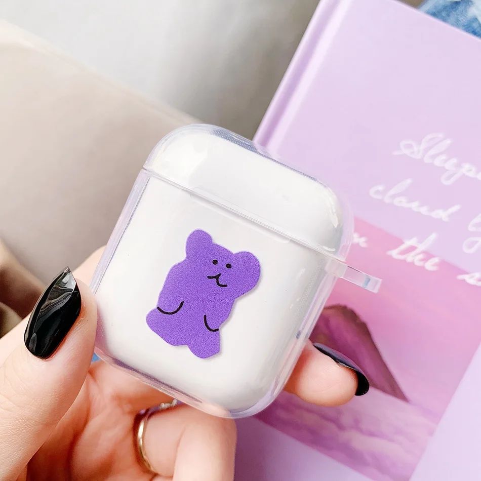 A8 Медведь беспроводной чехол для наушников для Airpods Iphone чехол s ТПУ милый силиконовый чехол для Airpod беспроводной Bluetooth протектор зарядки Etui - Цвет: A8