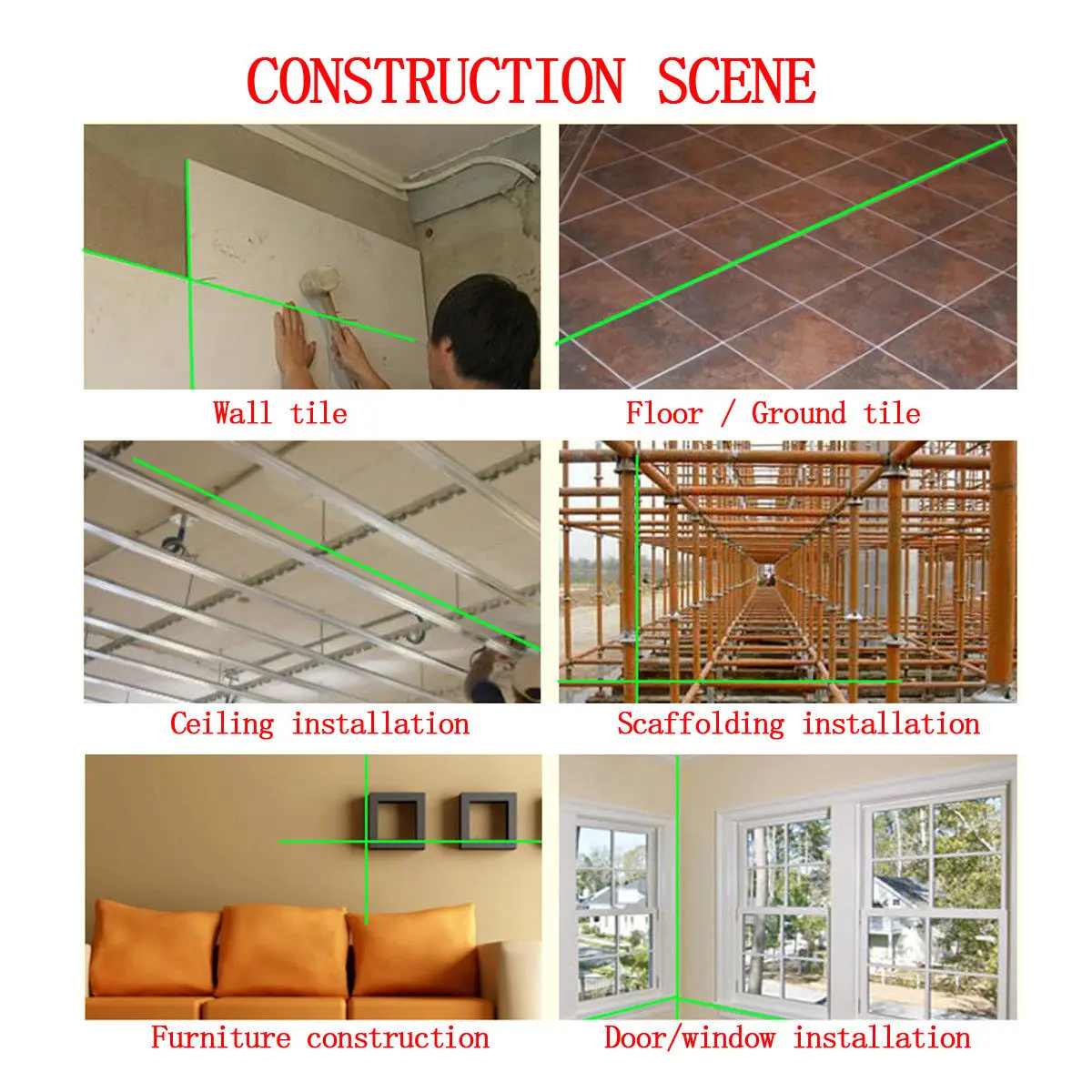 

Laser Level 16 Lines 4D Self-Leveling 360 Horizontal And Vertical Cross Super Powerful Green Laser Beam Line Digital display