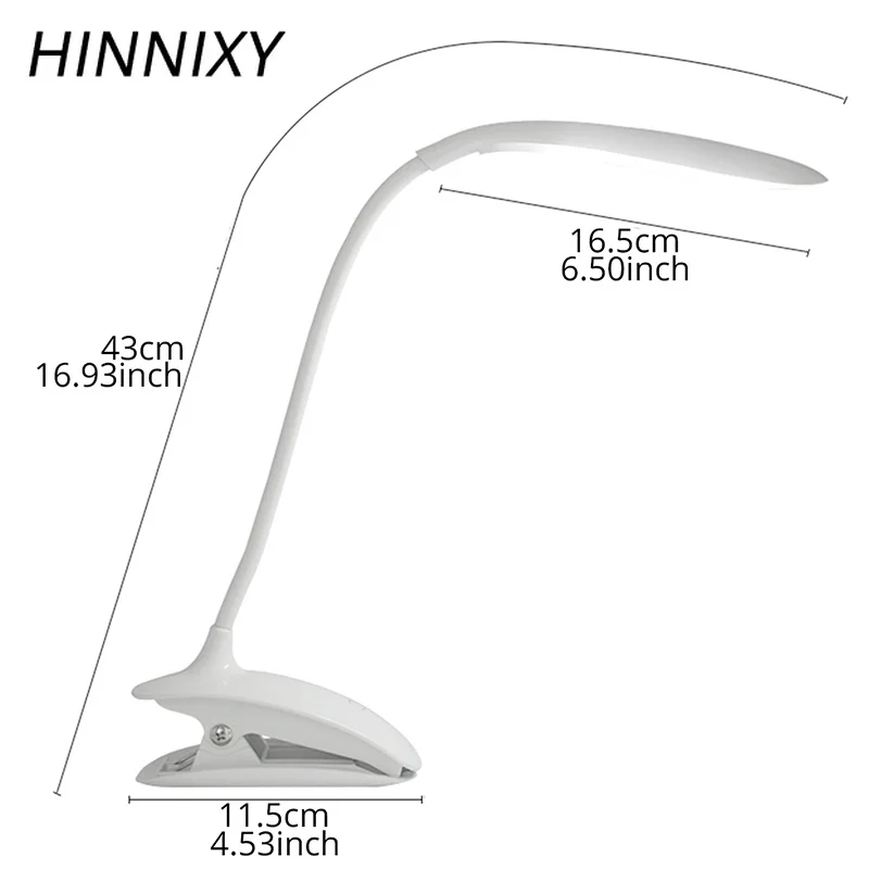 Hinnixy LED перезаряжаемые настольные лампы для чтения с регулируемой яркостью