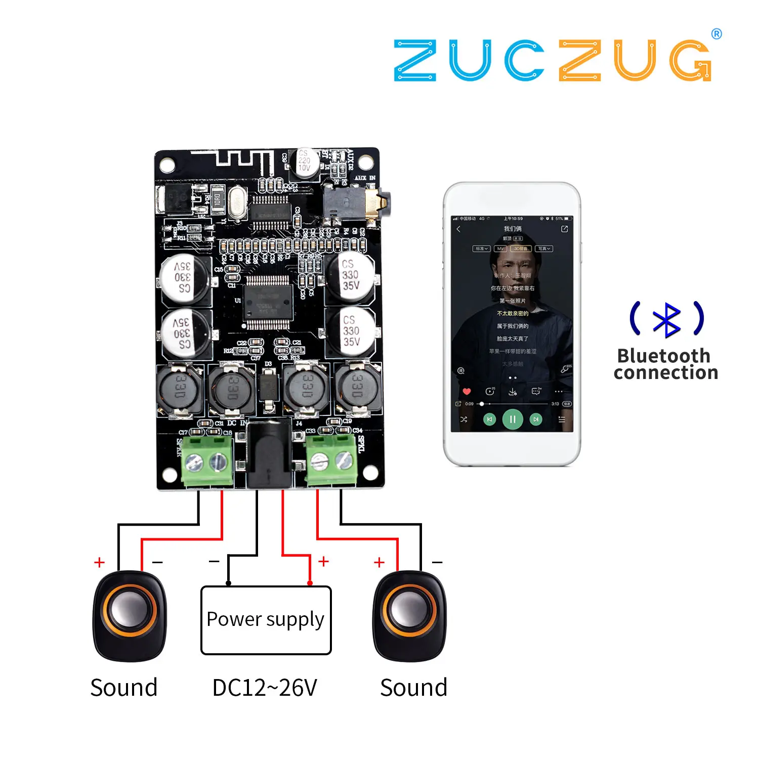 VHM 307 TDA7492P Bluetooth приемник усилитель аудио Плата 25 Вт * 2 динамика Модифицированная