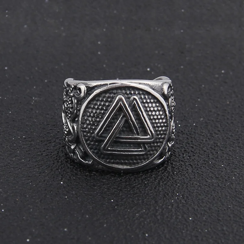 Мужское Скандинавское кольцо Руны из нержавеющей стали 316L подарочное