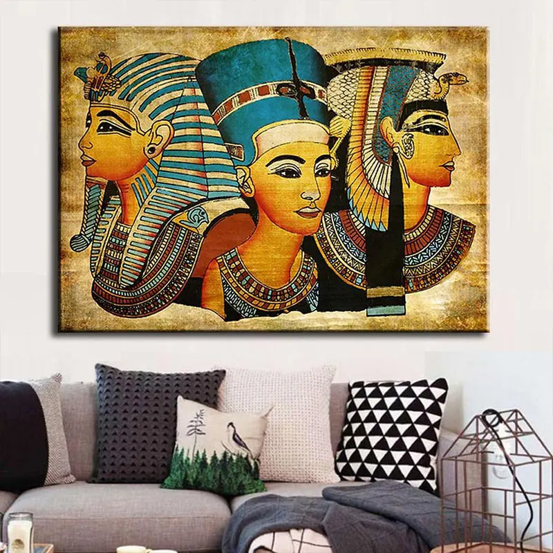 

Modern Egyptian Pharaoh Canvas Art Picture Oil Painting For Home Decoration
