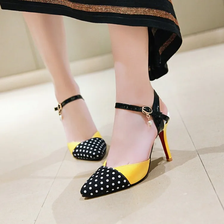 Сандалии женские на высоком каблуке босоножки с закрытым носком и шнуровкой