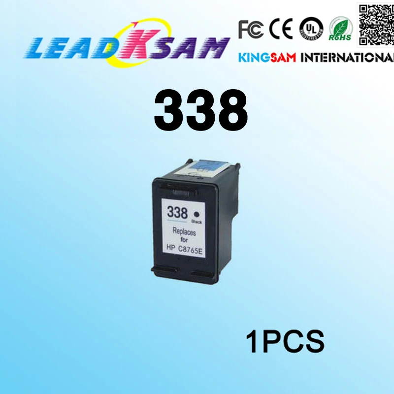 1 сменный картридж с черными чернилами 338 совместимый принтером hp338 PSC 1507 1510 1600 1610