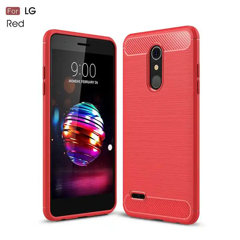 Модный противоударный мягкий силиконовый чехол Mokoemi 5," для LG K11, чехол для LG K11, чехол для телефона - Цвет: Red