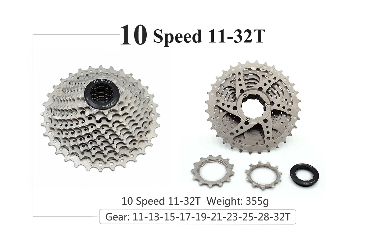 10S 11-32T G 8 9 10 11 скоростная дорожная кассета 11 S 11-25T 26T 28T 32T 36T Запчасти для шоссейного велосипеда звездочки свободного хода cogs cdg freewheels - Цвет: 10S 11-32T G