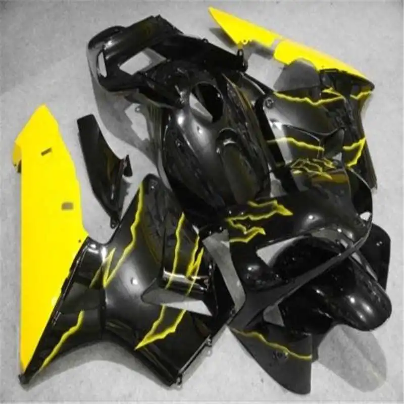 Полностью желто Черная Форма для CBR600RR F5 03 04 синий черный CBR 600RR 2003 2004 cbr 600 комплект