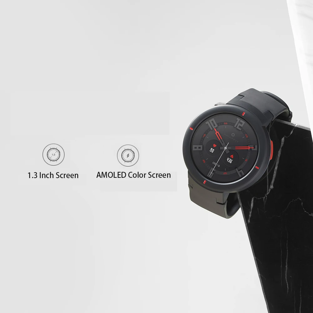 В наличии английская версия Huami Amazfit Verge умные спортивные часы 1 3 дюймов AMOLED экран