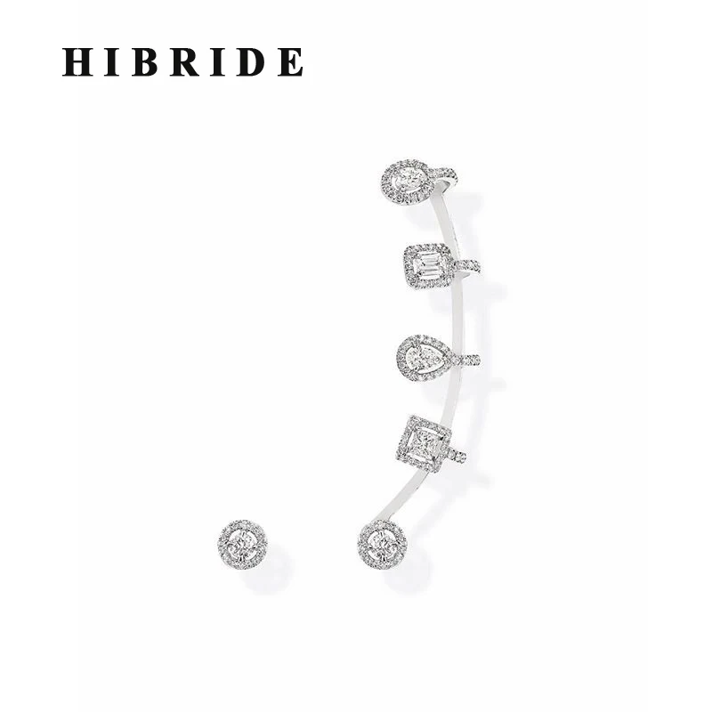 Женские серьги гвоздики с квадратным фианитом|cubic zirconia stud earrings|brand earringsstud earrings |