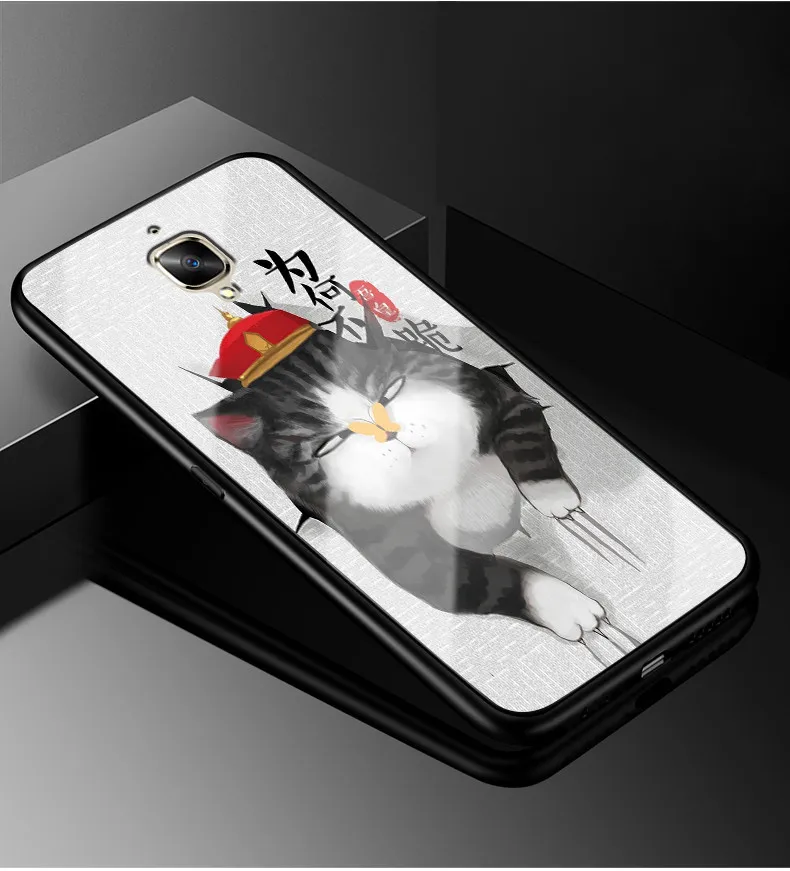 09 Для Oneplus 3t 3 чехол One plus 3T PC Пластиковый стеклянный чехол для телефона черный ТПУ бампер чехол для Oneplus 3 3T One plus 3t 3 1+ 3 Чехол - Цвет: 09