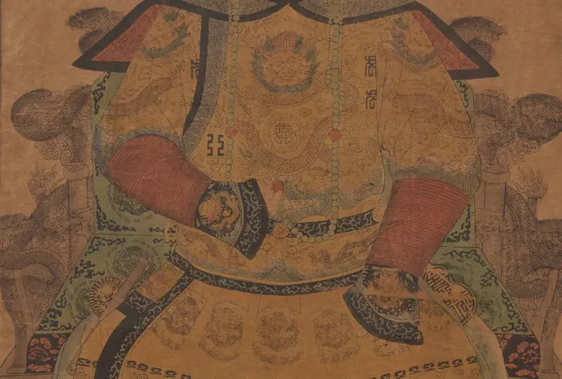 Изысканная Китайская классическая живопись свитка император династии Цин дао