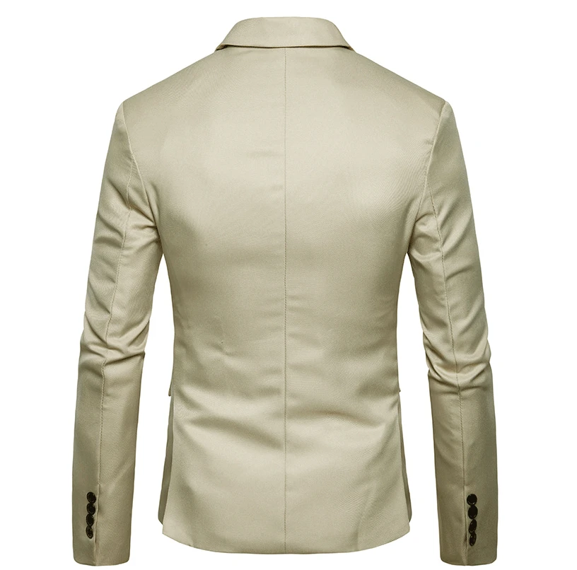 SUKIWML бренд блейзер Masculino Slim Fit Мужской Блейзер Осень однотонный деловой блейзер мужской свадебный костюм M-3XL
