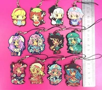 random 12pcslot touhou project original japanese anime figure rubber silicone sweet smell mobile phone charmskey chain