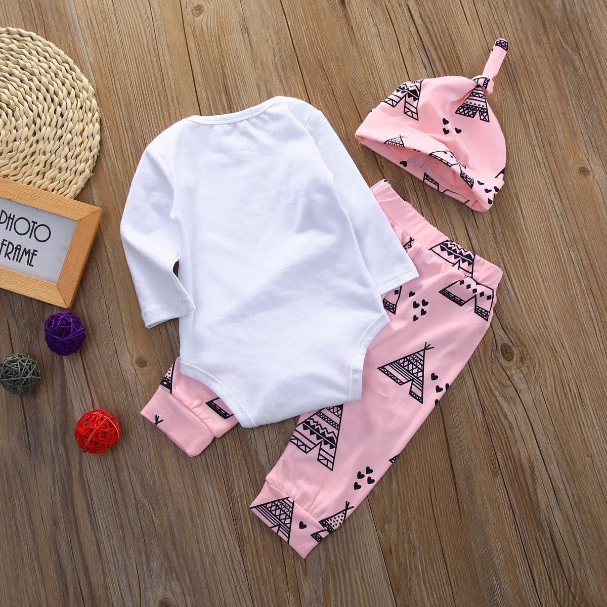 Hi Baby Store/комплект из 3 предметов хлопковый комбинезон для новорожденных девочек