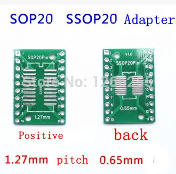 Бесплатная доставка 50 шт./лот SOP20 SSOP20 TSSOP20 СОП окунуться 0.65/1.27 мм IC адаптер