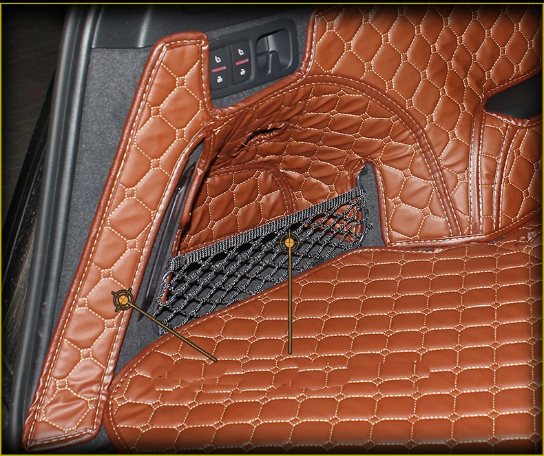 Волоконно-кожаный коврик для багажника автомобиля audi Q7 2008 2009 2010 2011 2012 2013 2014 2016 2017