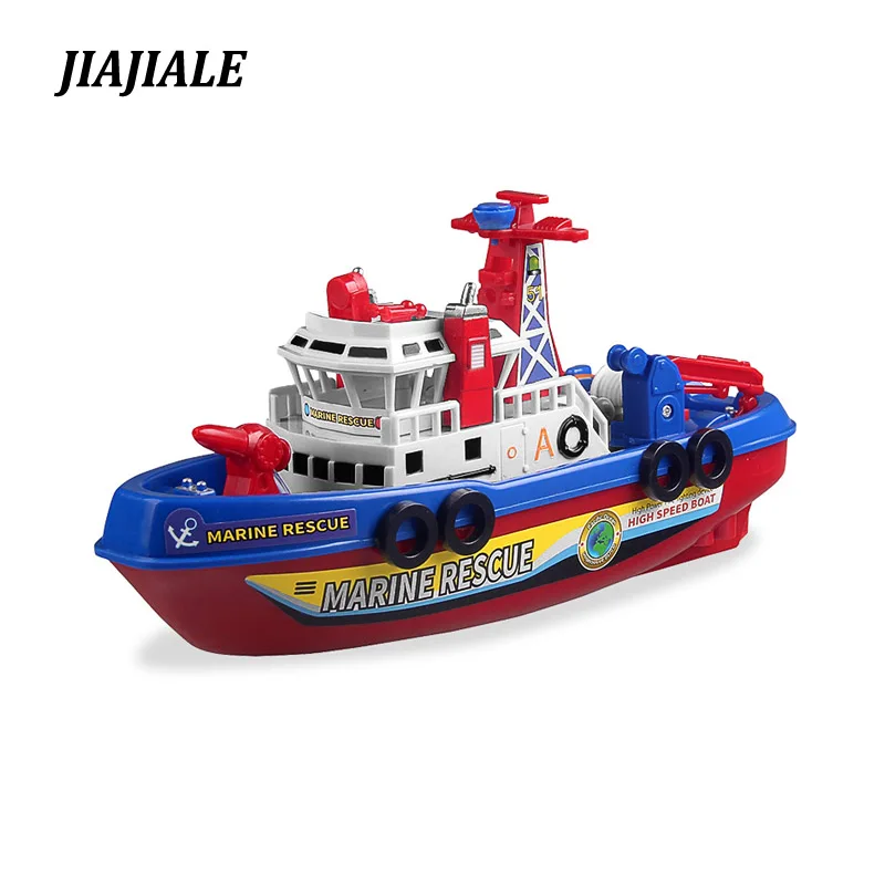 

Электронная игрушечная лодка с водяным насосом, огонь, сигнальная светильник, мигающий Звук, забавные игрушки, подарок для детей