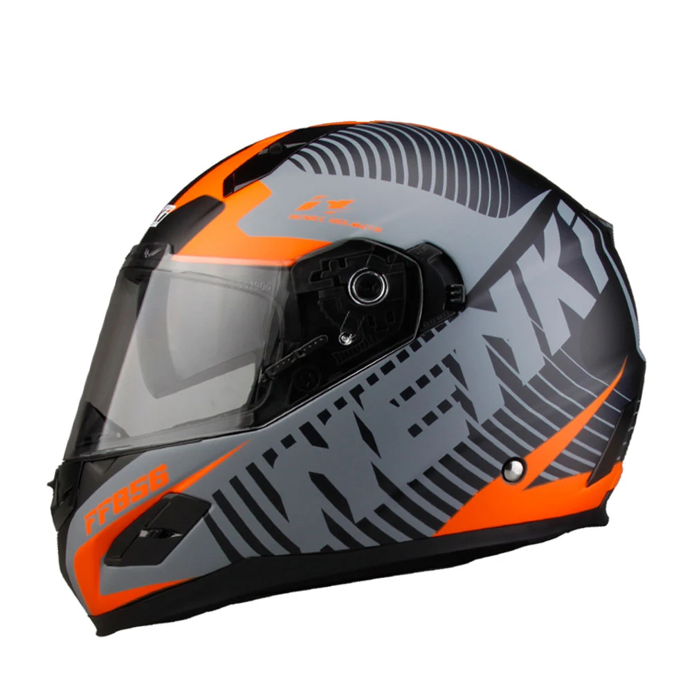 black orange NENKI для мужчин и женщин мотоциклетный шлем DOT сертификация Стекловолоконный корпус уличный гоночный мотоциклетный шлем для верховой езды - Цвет: black orange