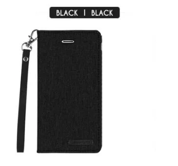 black GOOSPERY холщовый флип-чехол с ремешком, кожаный чехол-кошелек для samsung Galaxy J3, J5, J7 Pro, Note 8, 9, S7 EDGE, S8, S9, S10 Plus - Цвет: black