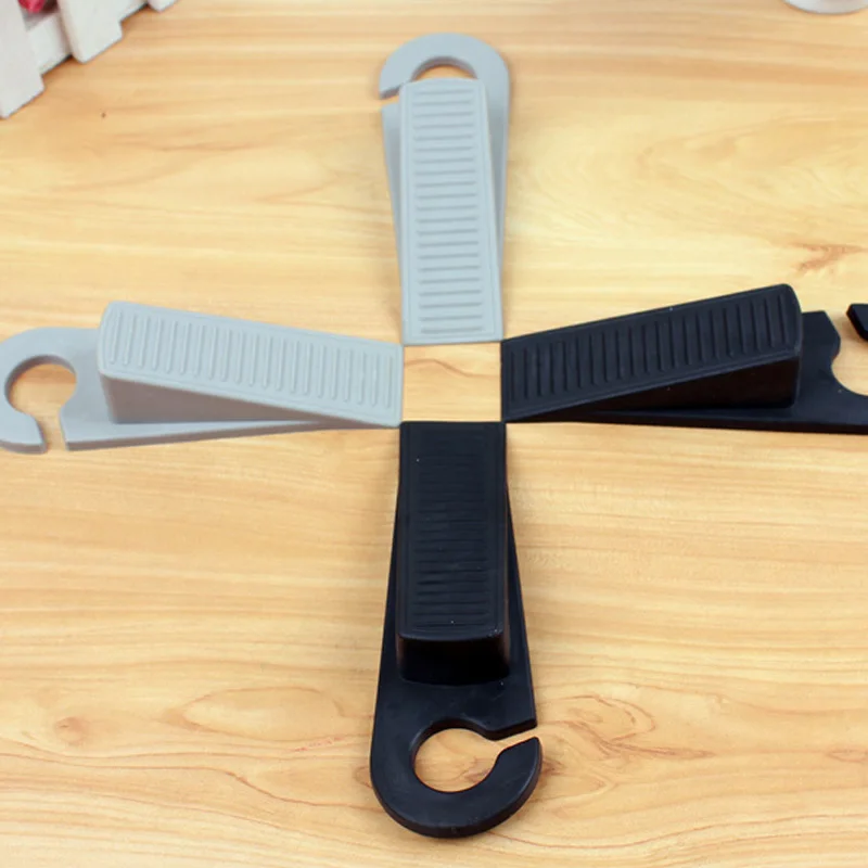 Резиновые дверные Упоры для дверей 2 шт. Нескользящие черные резиновые буферы