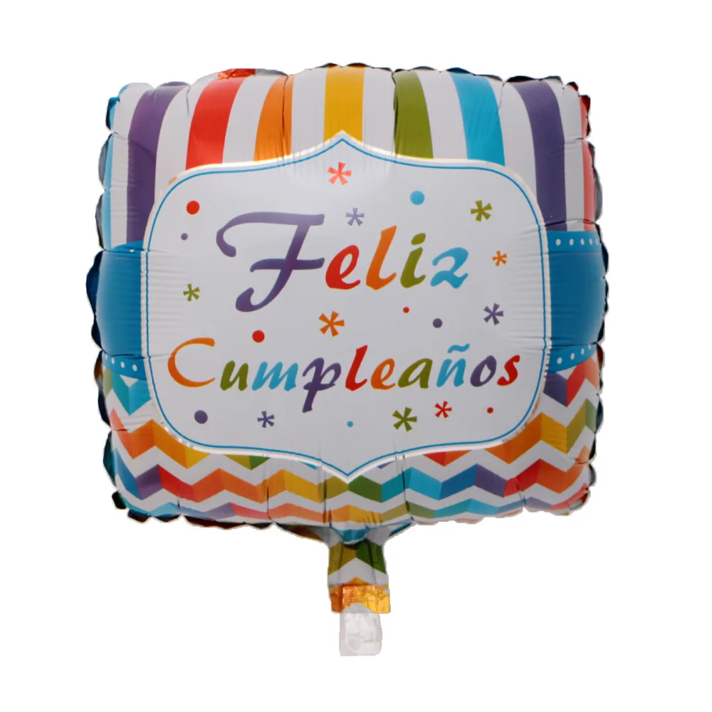 10 шт./лот 18-дюймовые воздушные шары Feliz cmpleanos на испанский день рождения круглые