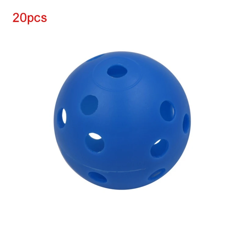 

20Pcs 41mm Golf Training Balls Plastic Airflow Hollow with Hole Golf Balls Outdoor Golf Practice Balls Golf Accessories 4 color