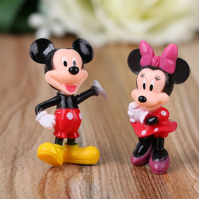 Экшн-фигурки Disney 6 шт./лот Микки Минни Дональд Дак Детская мультяшная игрушка