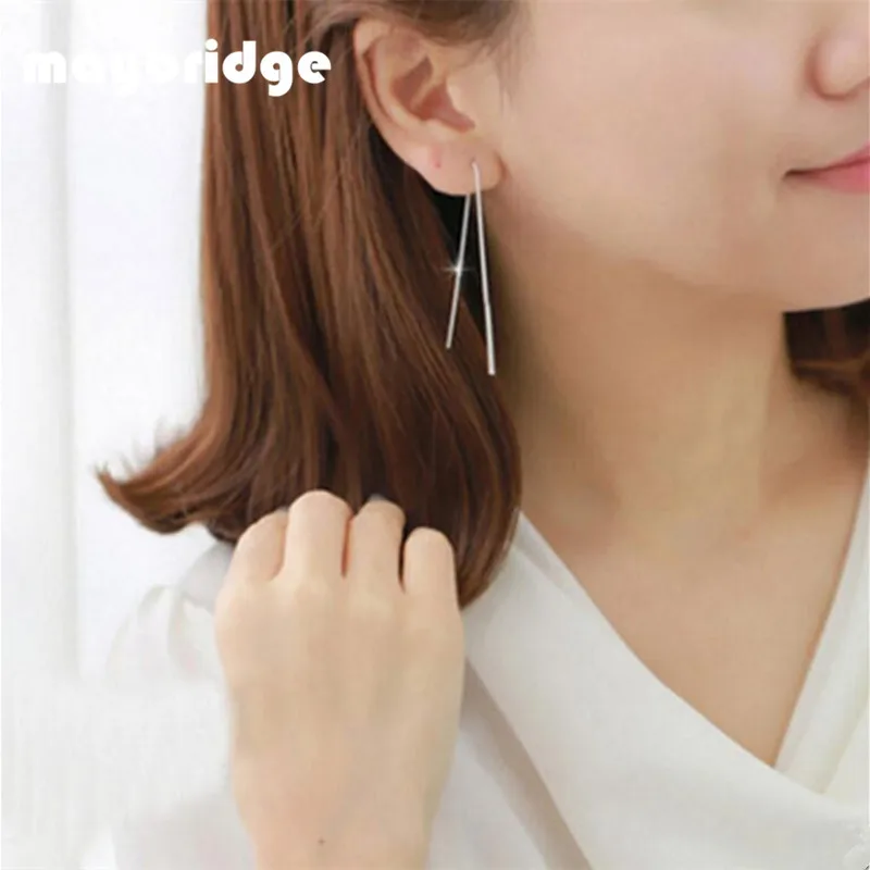 EM004 простые украшения для серег женские посеребренные ушей|ear lines|ear line earringswomen tassels