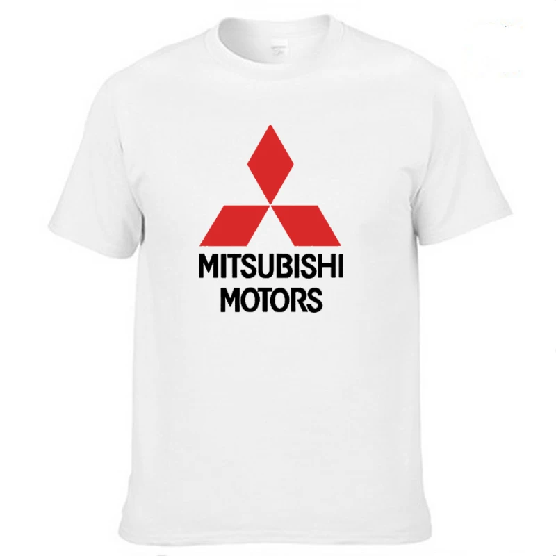 Мужская футболка с коротким рукавом и логотипом Mitsubishi, летняя повседневная мужская однотонная хлопковая футболка, модная мужская одежда в стиле хип-хоп Харадзюку - Цвет: 801