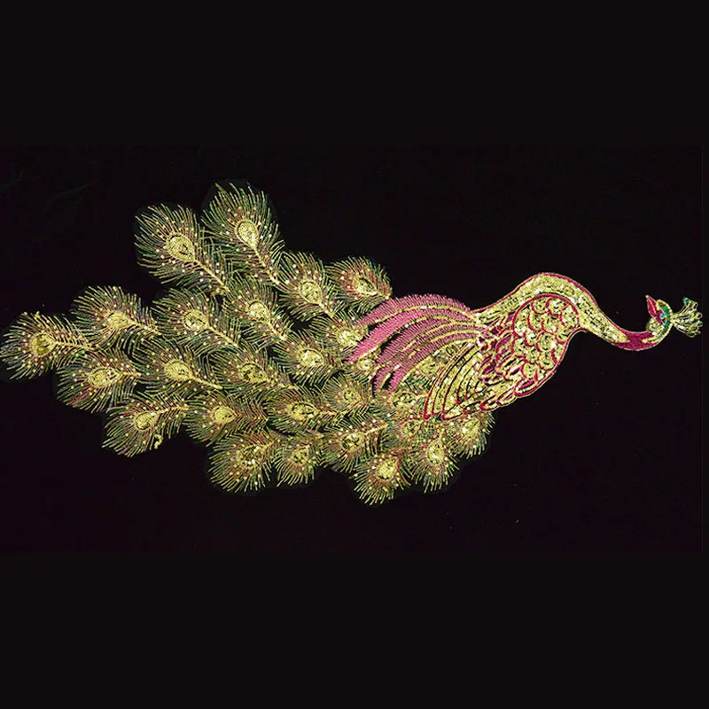 1 шт. золотые патчи с павлиньим принтом одежда швейная ткань для женщин платья