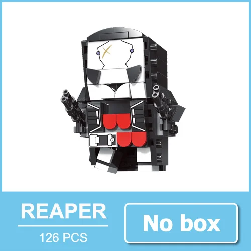 REAPER no box За просмотром Tracer Hanzo Mccree Dva игрушки экшн-фигурки блочные фигурки игра персонажи фигурки игрушка подарок для мальчика Мужчины - Цвет: REAPER no box