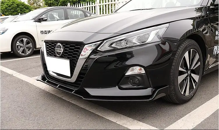Для Nissan Altima Teana передний бампер Защита выхлопного отверстия кузов комплект спойлер бампер автомобиля Передняя Лопата столкновения Спорт черный