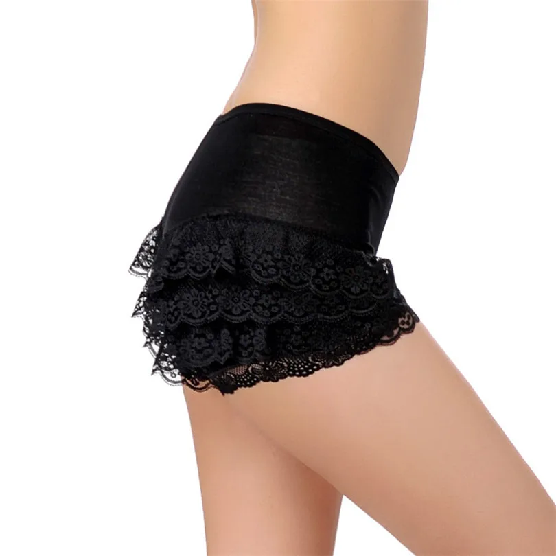 3 lace Black YGYEEG, 1 шт., модные летние женские повседневные шорты со средней талией, сексуальные кружевные прозрачные шорты с цветочным рисунком, эластичные шорты для девушек, 8 этажей - Цвет: 3 lace Black
