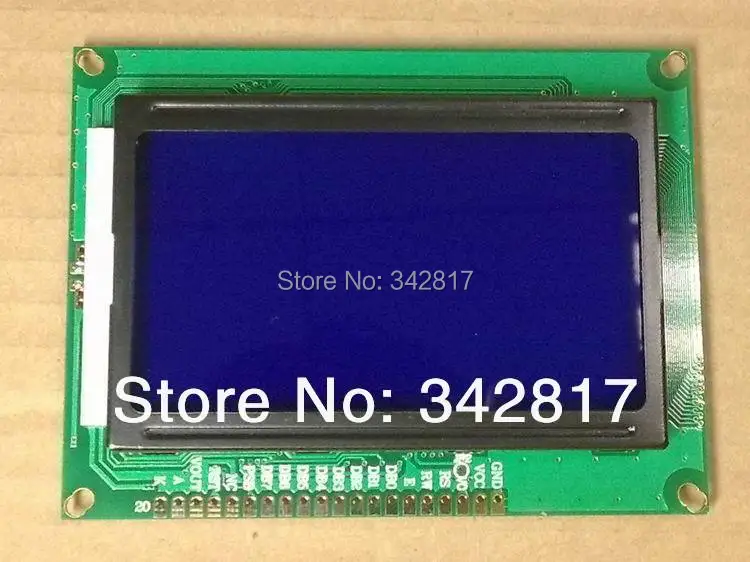 Модуль ЖК дисплея KS0107 KS0108 с синей графической Цветной подсветкой 5 В LCM12864J 128x64