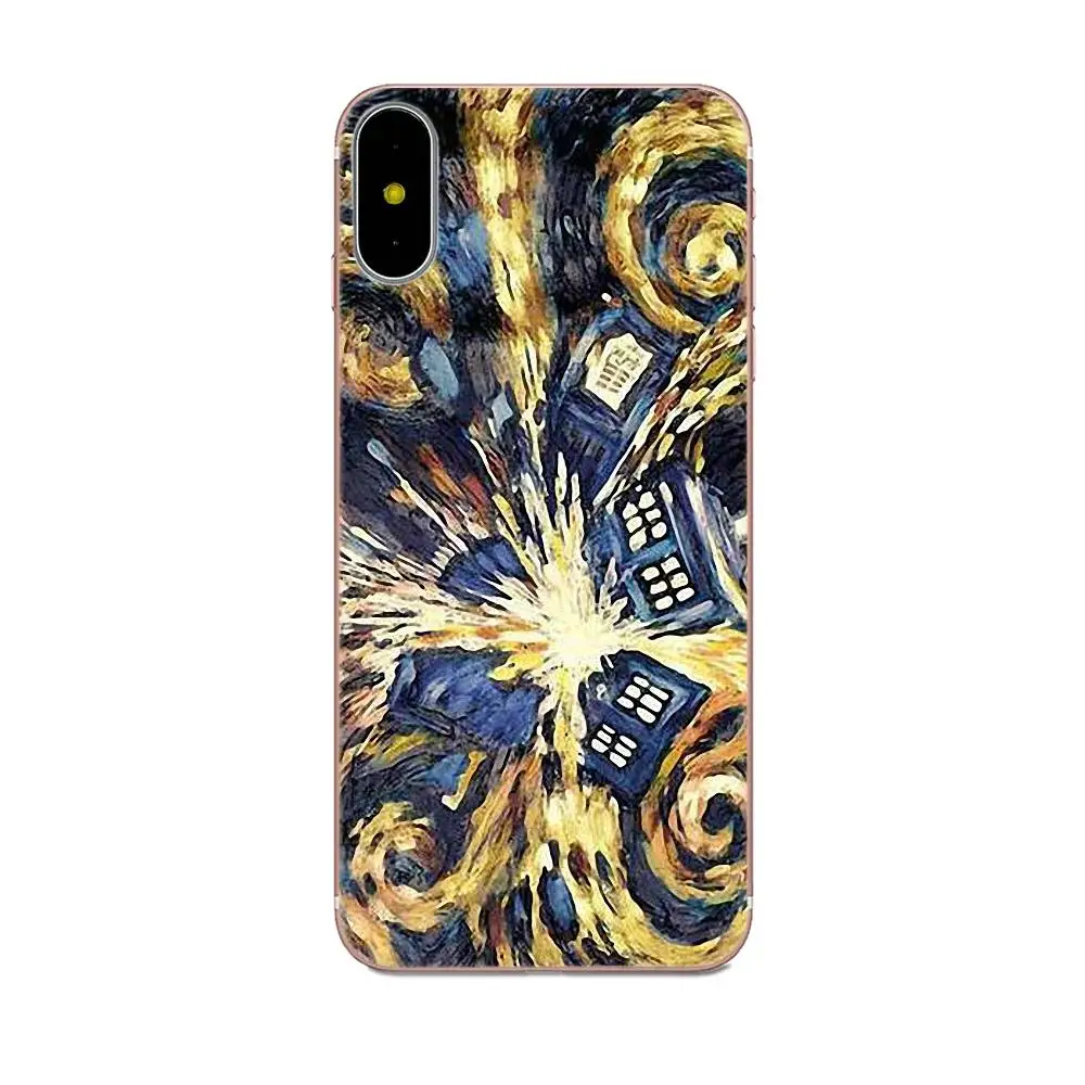 Мягкий чехол для телефона из ТПУ с цветочным рисунком Tardis Doctor Who Xiaomi Mi3 Mi4 Mi4C Mi4i Mi5 Mi