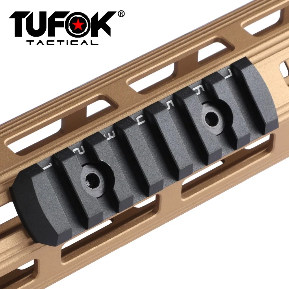 TuFok супер низкопрофильный 7 слотов Mlok Rail Adapter M lok Section ультра тонкий Picatinny Weaver Mount