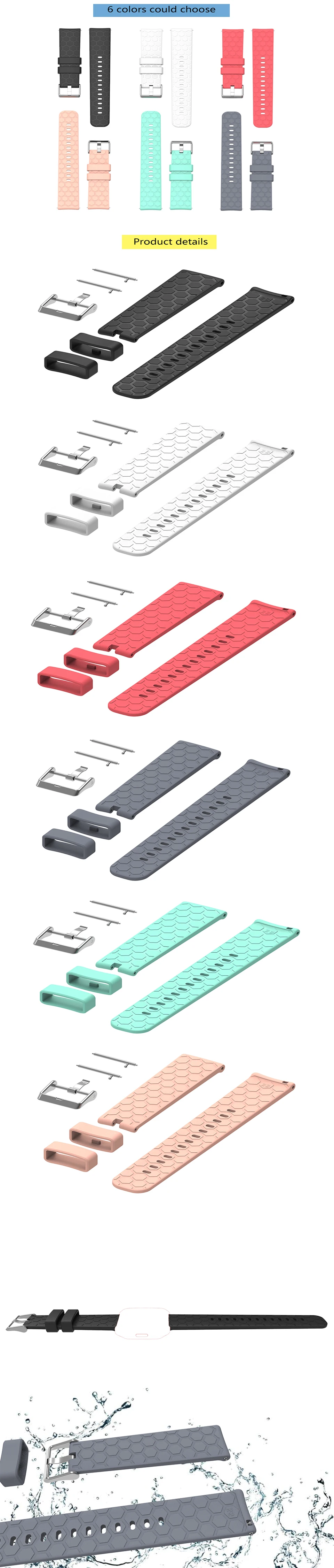 ECSEM 22 мм силиконовый резиновый ремешок для часов AMAZFIT stratos 2 2S наручный ремень для samsung gear S3 уникальный шестигранный дизайн