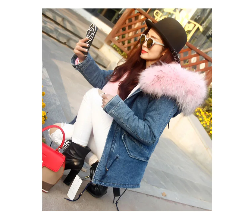 ZVAQS 2020 Новое Поступление Женское зимнее пальто с однотонным меховым капюшоном