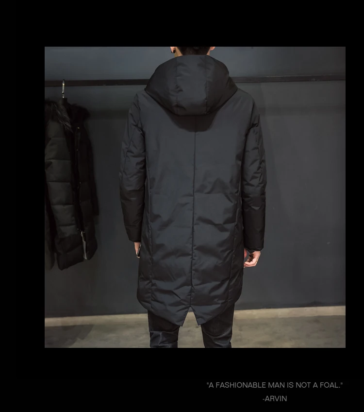 Новинка, зимние мужские парки, длинные пальто, L-5XL пальто с капюшоном, мужские уплотненные куртки на молнии, Мужская парка, Повседневная Верхняя одежда для мужчин