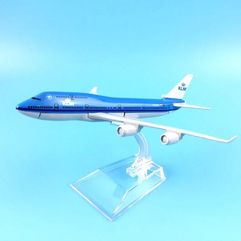 Бесплатная доставка 16 см 747 KLM модель самолета из металлического сплава