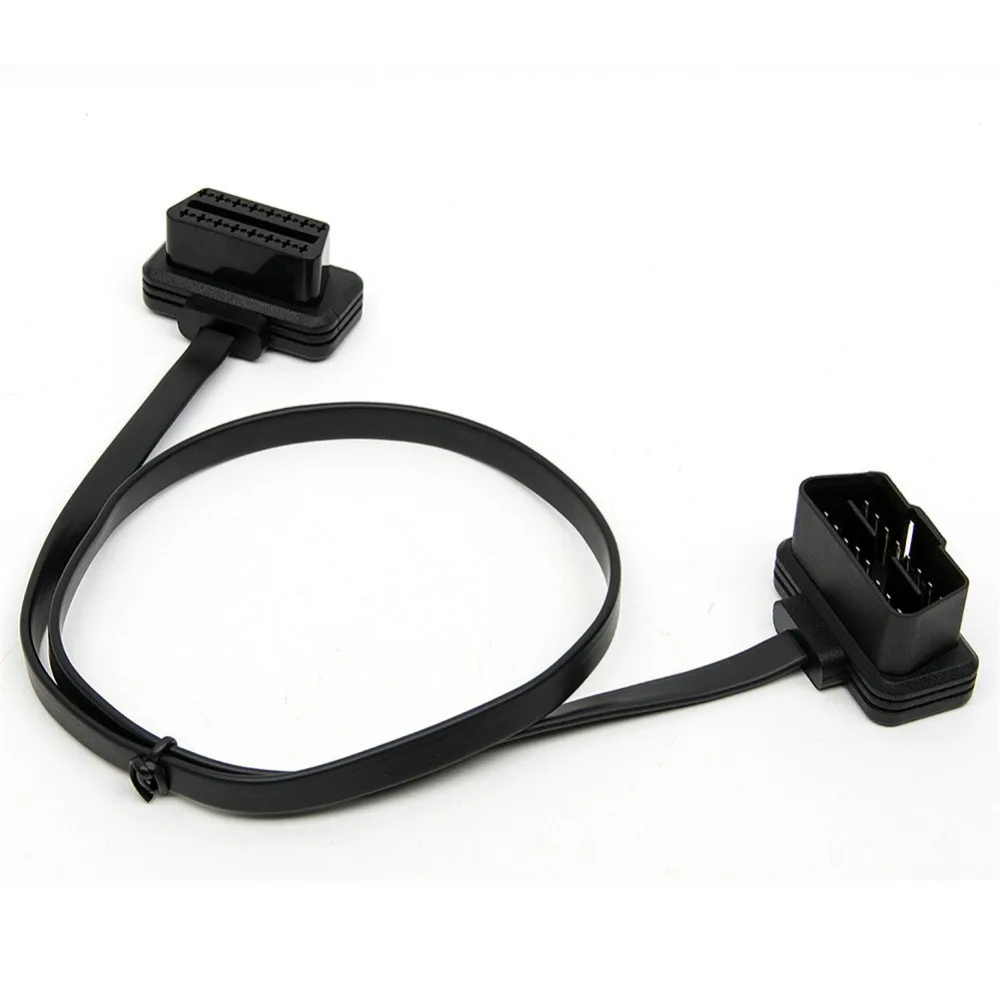 OBD2 16Pin соединитель для удлинителя 60 см 100 мужчина к женский продлить OBD II адаптер