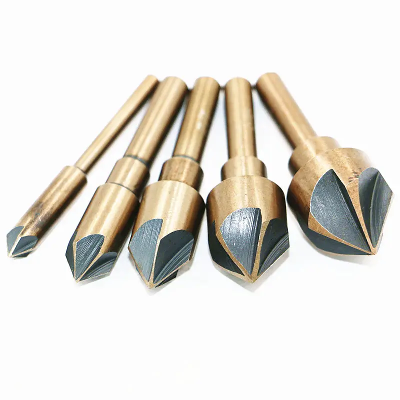 Промышленная Зенковка сверло | Набор из 5 шт три плоских хвостовика быстрая