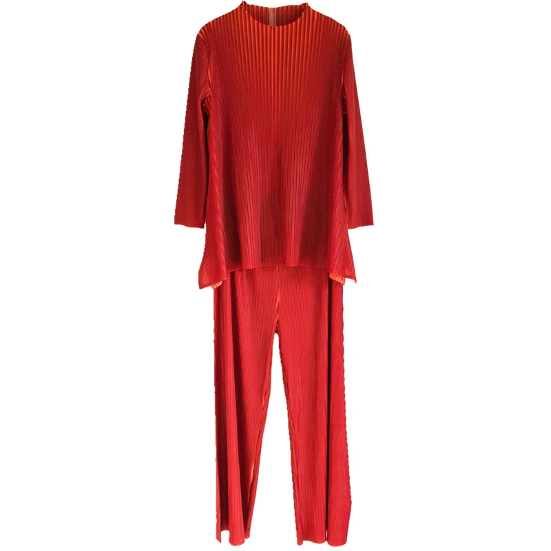 Changpleat 2019 Весенние новые тонкие полосатые женские комплекты Miyak плиссированные