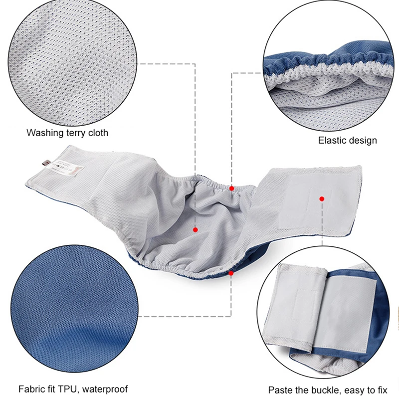 Polyester Pet Physiological Trousers Washable Urine Prevent Defecation Anywhere Smooth Nonsticky Hair Sanitary Pants | Дом и сад