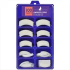 100 белый цвет Длинные салонные искусственные акриловые накладные ногти для творчества инструмент для макияжа