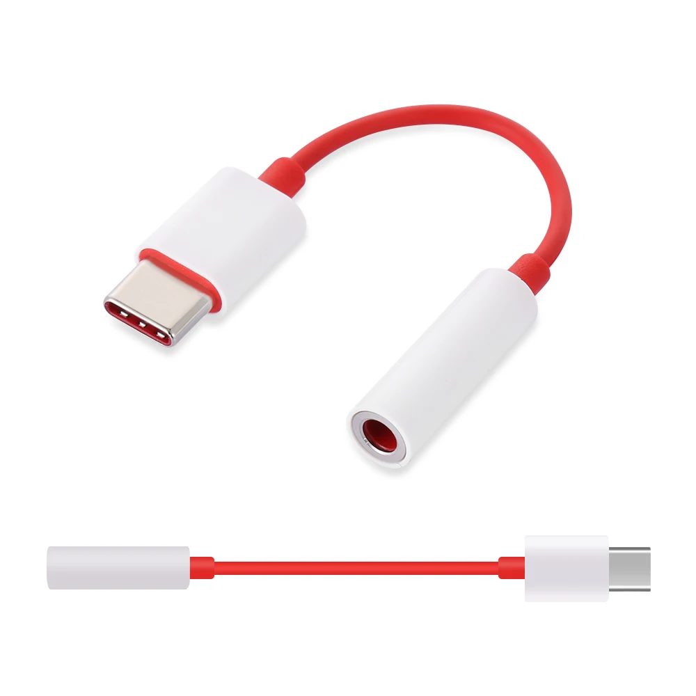Высококачественный оригинальный аудио кабель для Oneplus 6T USB Type C до 3 5 мм разъем